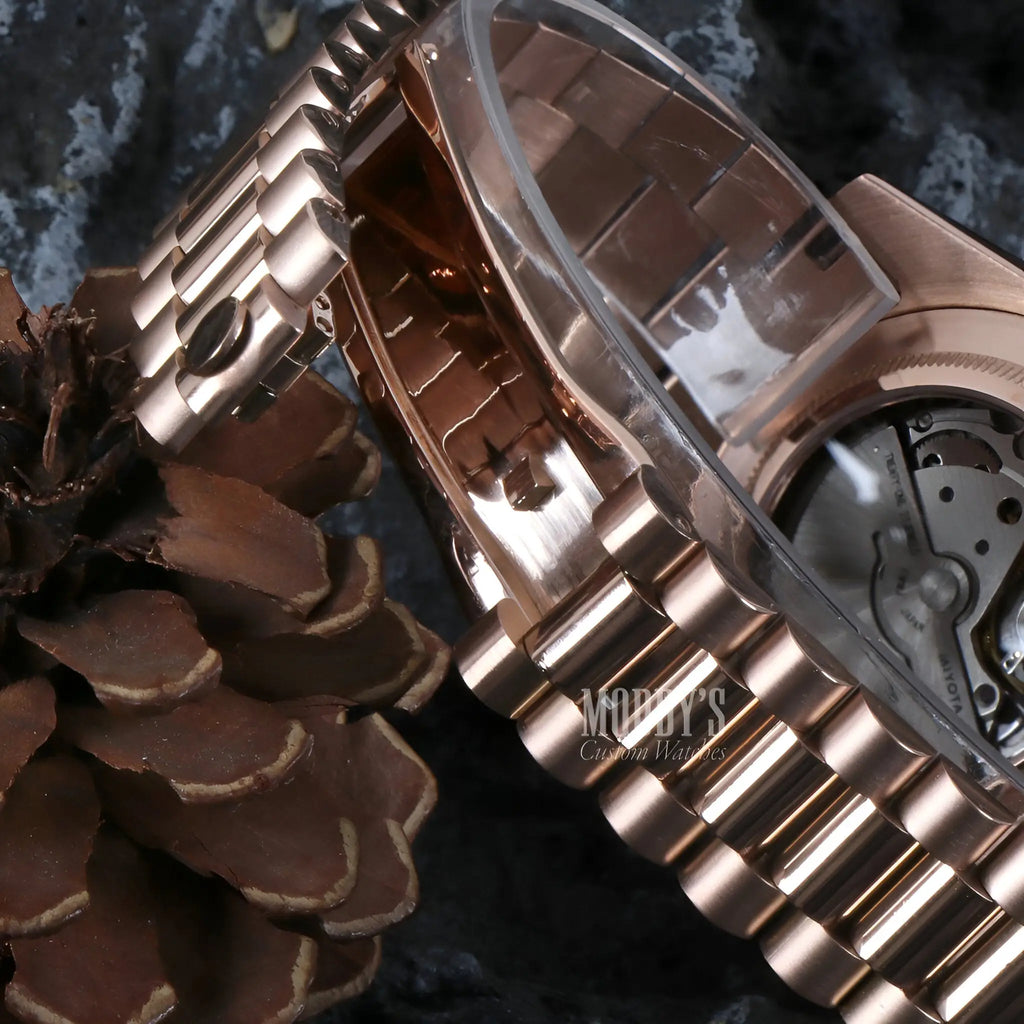 Seikojust | Daydate Rose Gold - Chocolate Crystals