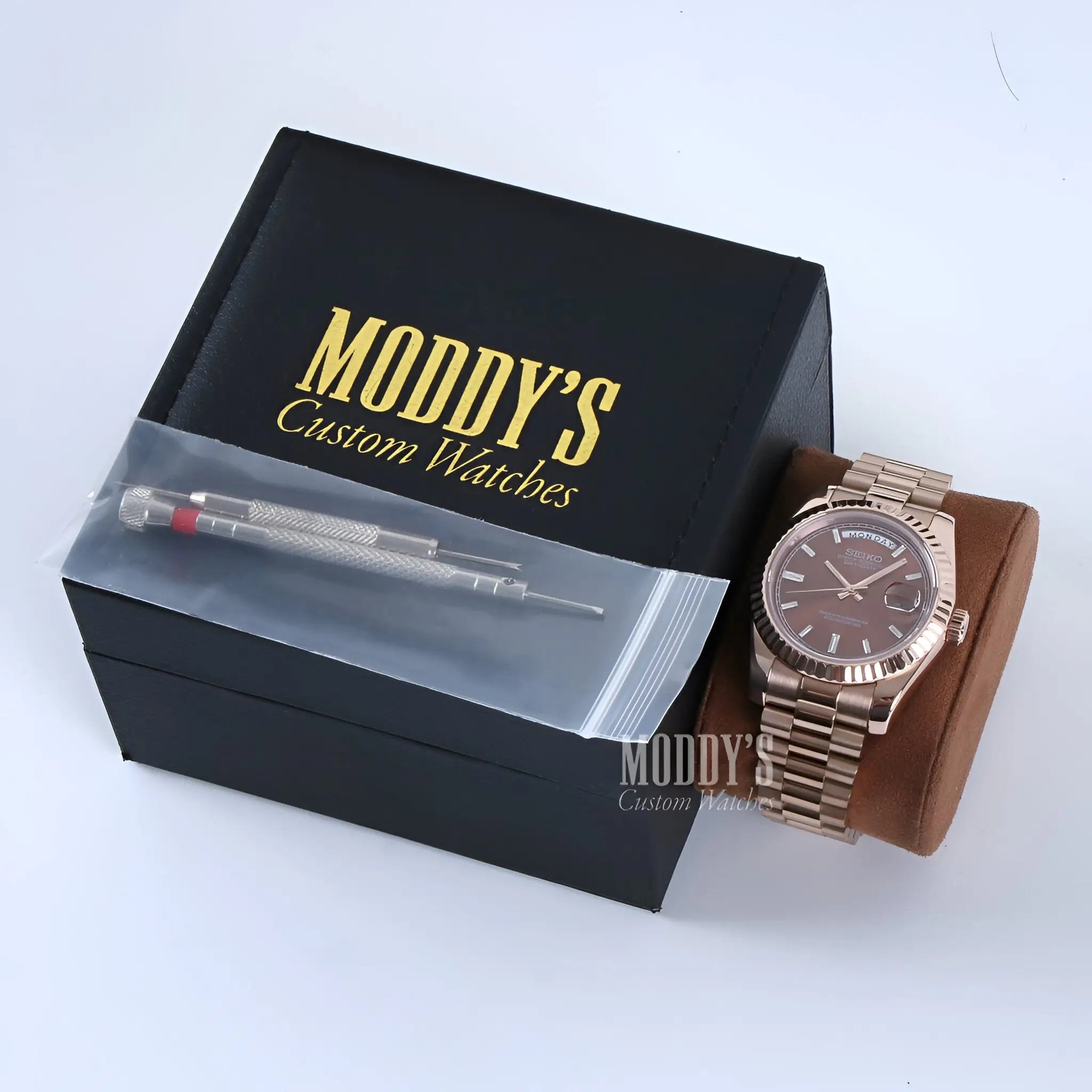 Seikojust | Daydate Rose Gold - Chocolate Crystals