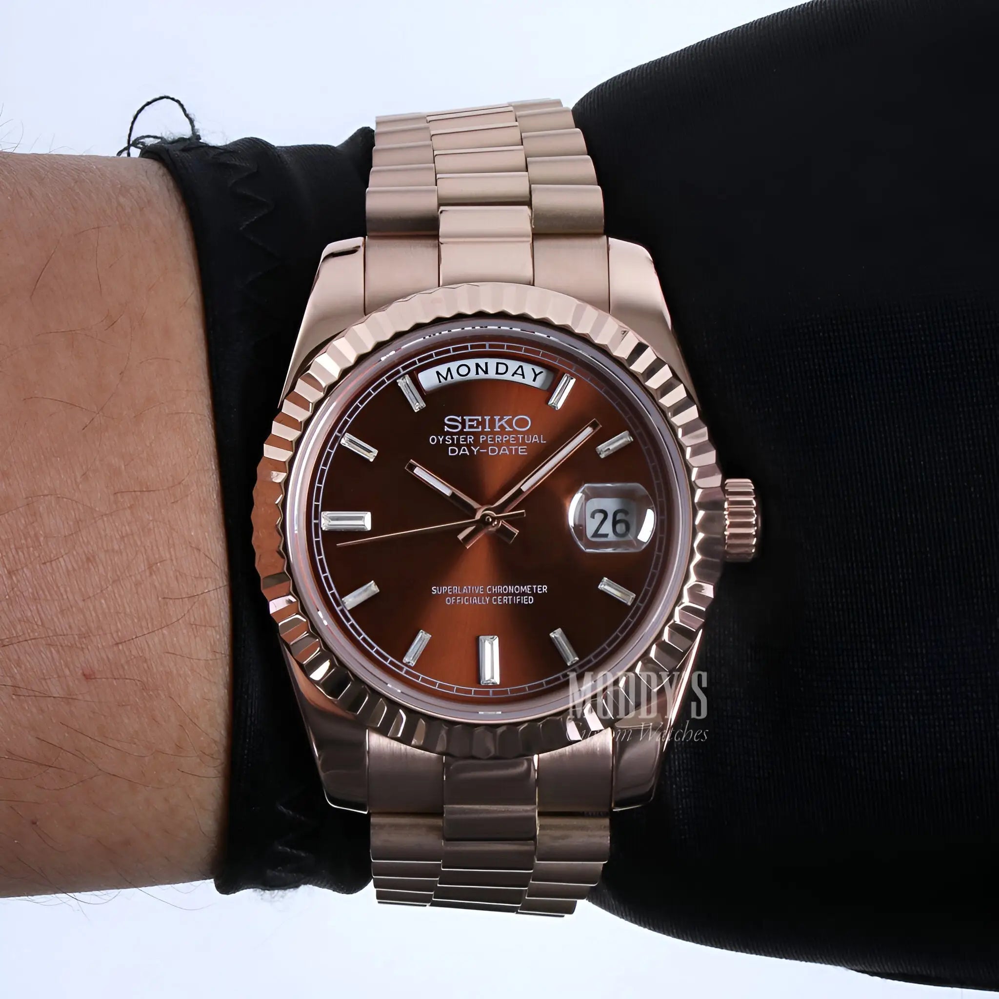 Seikojust | Daydate Rose Gold - Chocolate Crystals