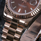 Seikojust | Daydate Rose Gold - Chocolate Crystals