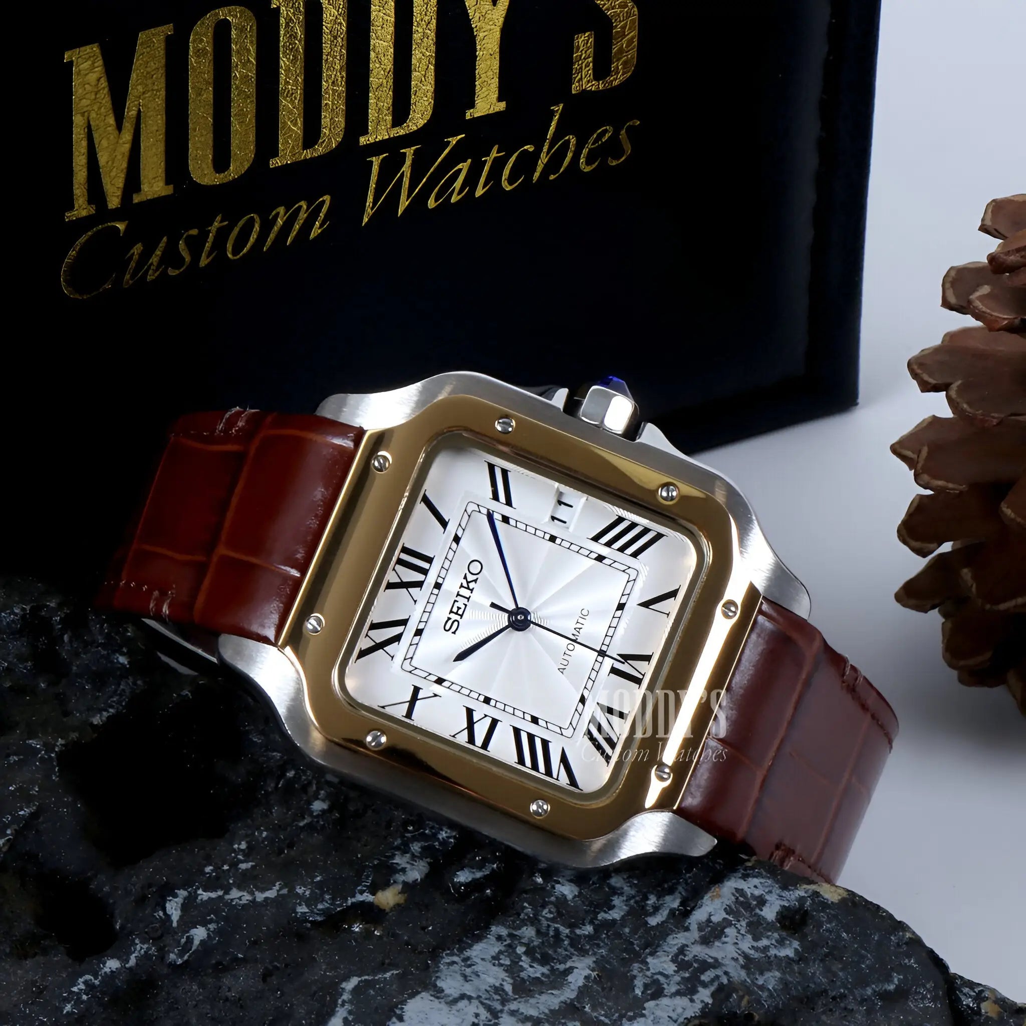 Santeiko | White Brown Leather