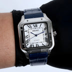 Santeiko | White Blue Leather